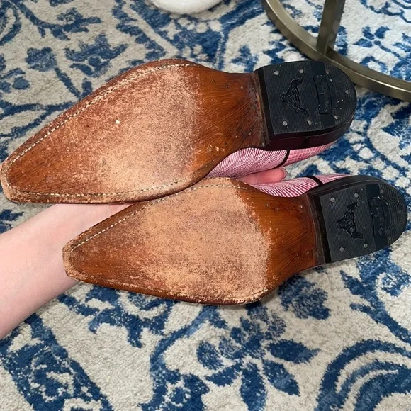 Vintage Western Pink Leather Cowboy Boot Size 6 - Picture 6 of 7